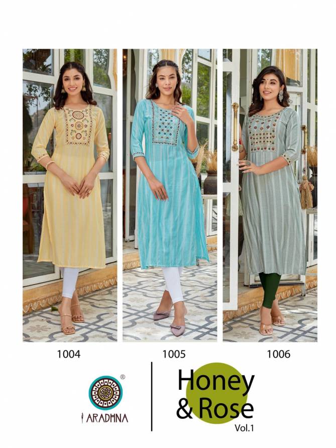 Honey Rose 1 Fancy Designer Ethnic Wear Kurtis Collection
